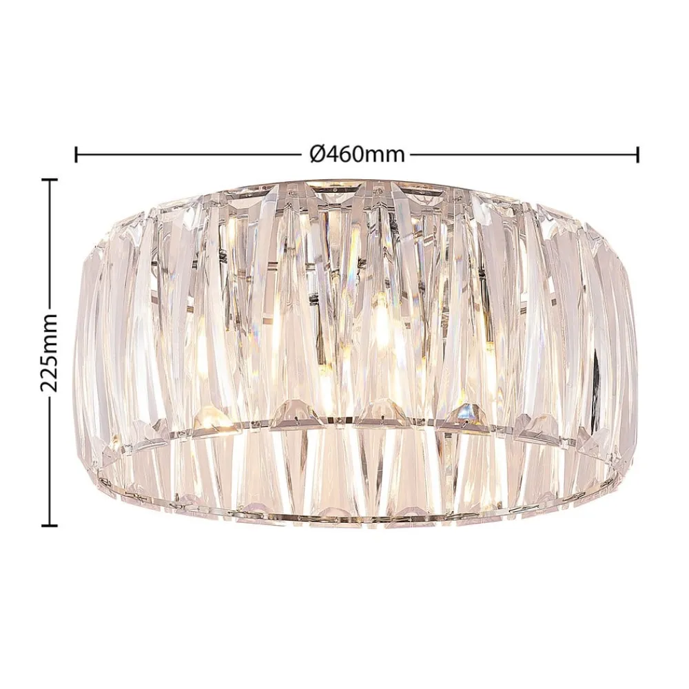 Lindby taklampe Sofia, transparent, akryl, Ø 46cm| Taklamper