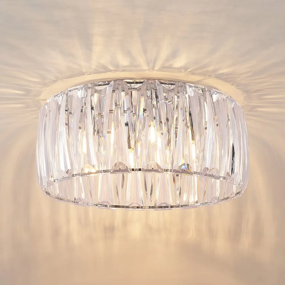 Lindby taklampe Sofia, transparent, akryl, Ø 46cm| Taklamper