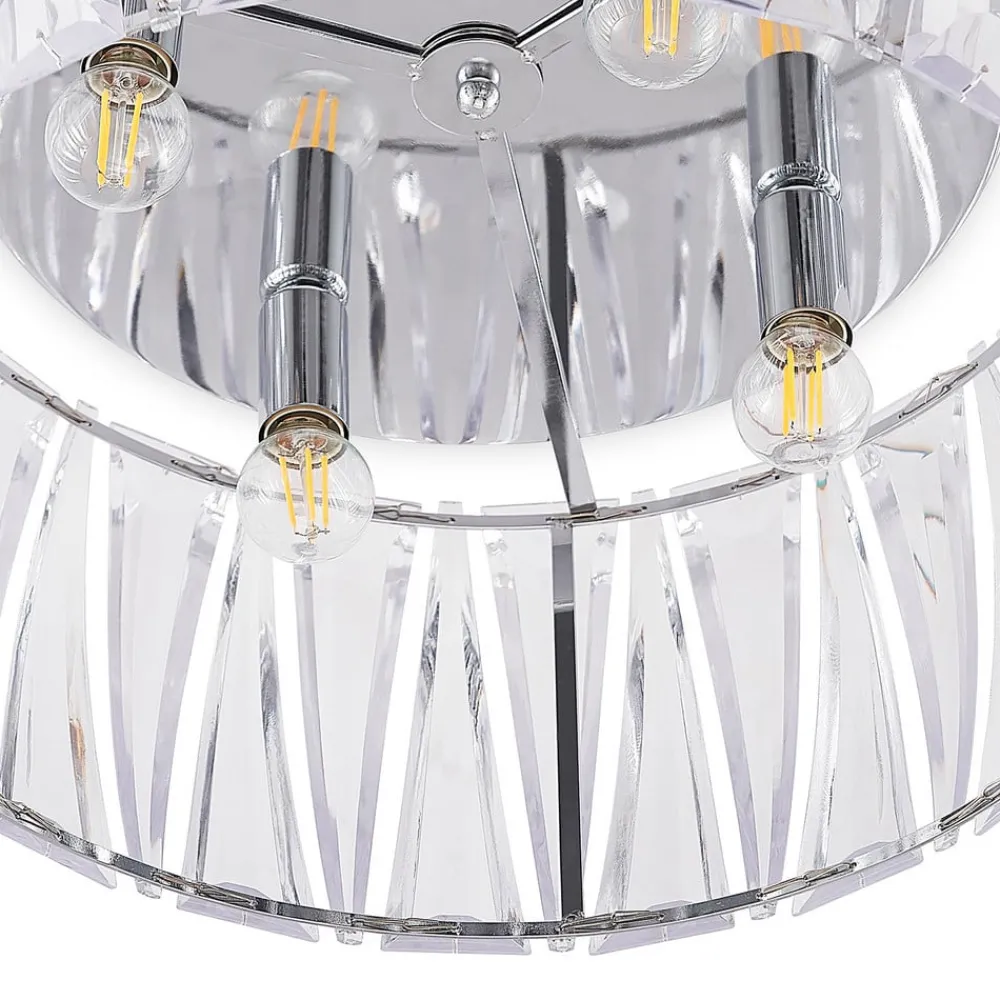 Lindby taklampe Sofia, transparent, akryl, Ø 46cm| Taklamper