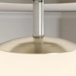 Lindby taklampe Sonika, Ø 40 cm, nikkelfarget, glass, E27| Design- Og Hotellbelysning