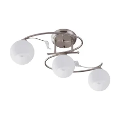 Lindby taklampe Svean, 3-flg., hvit, glass, lengde 60 cm Outlet
