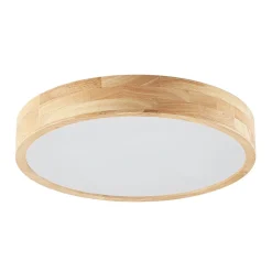 Lindby taklampe Tanju, Ø 50 cm, 4 lyskilder, eik, E27| Design- Og Hotellbelysning|Taklamper