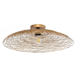 Lindby taklampe Thorian, Ø 60 cm, gullfarget, jern Hot