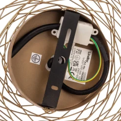 Lindby taklampe Thorian, Ø 60 cm, gullfarget, jern Hot