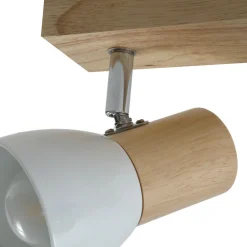 Lindby taklampe Thorin, 27 cm, 2 lyskilder, hvit, tre, E14 Sale