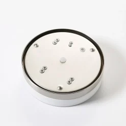 Lindby taklampe til bad Amilia, Ø 30 cm, E27, nikkel, glass| Taklamper