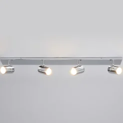 Lindby taklampe til bad Dejan, 85 cm, 4 lyskilder, krom, IP44 Best