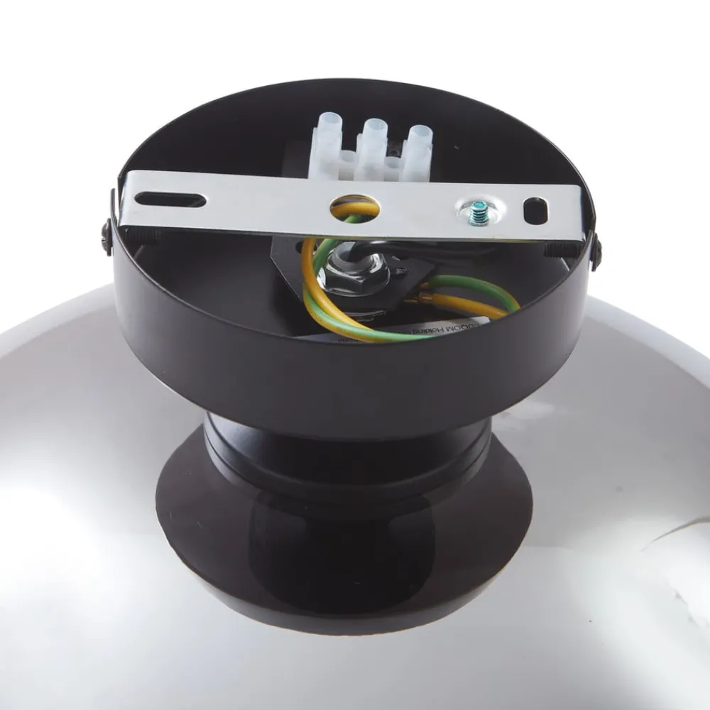 Lindby taklampe Zehra, Ø 28 cm, røykgrå, glass| Design- Og Hotellbelysning|Taklamper