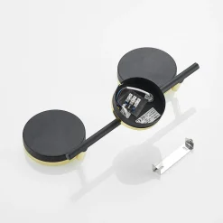 Lindby takspotlight Alsani, 2-lys, stål, svart, gull Sale