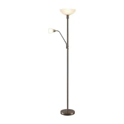 Lindby uplight Jost, 180 cm, nikkelfarget, leselampe Clearance