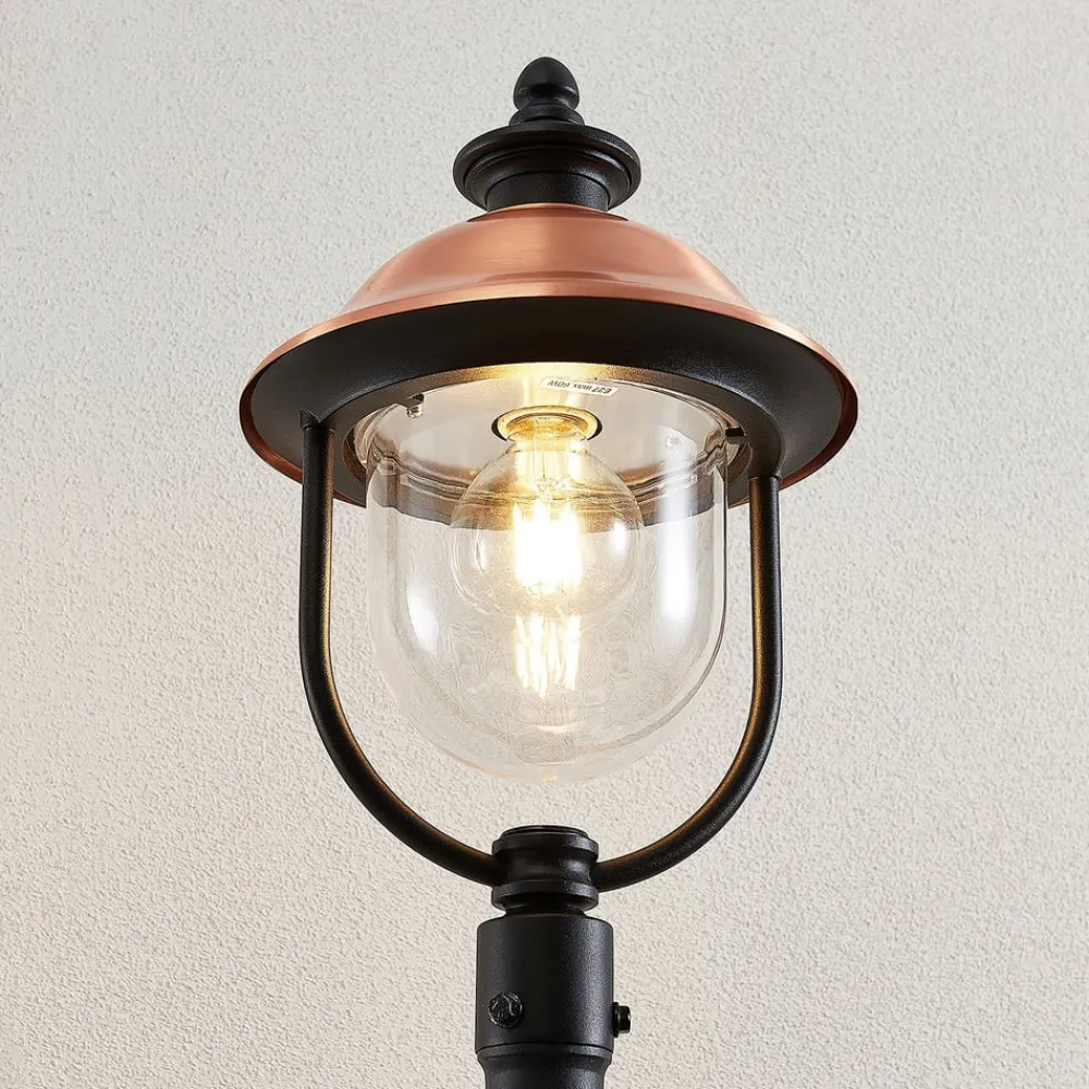 Lindby utelampe Clint, 177 cm, metall, saltvannsresistent, E27| Lyktestolper