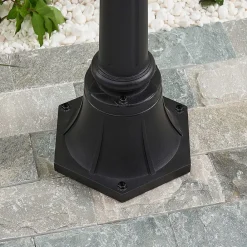 Lindby utelampe Clint, 177 cm, metall, saltvannsresistent, E27| Lyktestolper