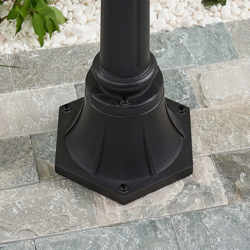 Lindby utelampe Clint, 177 cm, metall, saltvannsresistent, E27| Lyktestolper