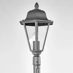 Lindby utelampe Edana, 211 cm, antrasitt, E27, IP44| Lyktestolper