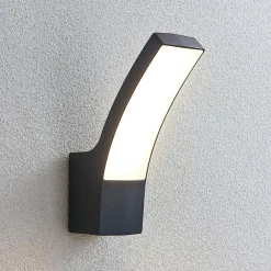 Lindby utendørs LED-vegglampe Ilvita, antrasitt, metall, IP54 Hot