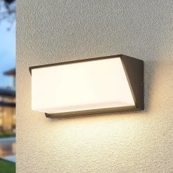 Lindby utendørs LED-vegglampe Malim, 25 cm, antrasitt, IP65| Kommersiell Utebelysning|Led-Utendørs