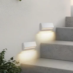 Lindby utendørs LED-vegglampe Appeso, lengde 22 cm, sett med 2 stk New