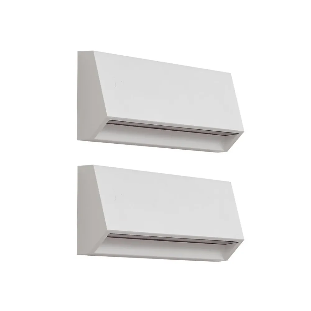 Lindby utendørs LED-vegglampe Appeso, lengde 22 cm, sett med 2 stk New