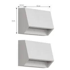 Lindby utendørs LED-vegglampe Appeso, bredde 10 cm, sett med 2 stk Best