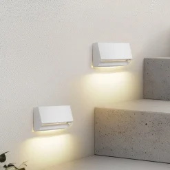 Lindby utendørs LED-vegglampe Appeso, lengde 16 cm, sett med 2 stk| Kommersiell Utebelysning