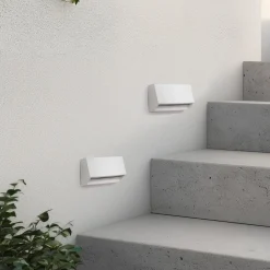 Lindby utendørs LED-vegglampe Appeso, lengde 16 cm, sett med 2 stk| Kommersiell Utebelysning