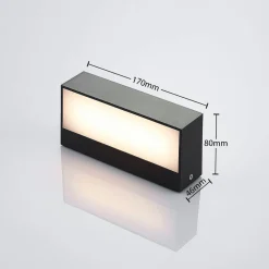 Lindby utendørs LED-vegglampe Nienke, 17 cm, saltvannsresistent, IP65 Online