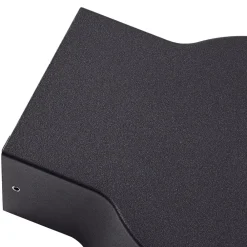 Lindby utendørs LED-vegglampe Jesiba, antrasitt, aluminium, Ø 16 cm Hot