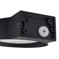 Lindby utendørs LED-vegglampe Jesiba, antrasitt, aluminium, Ø 16 cm Hot