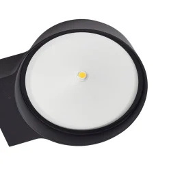 Lindby utendørs LED-vegglampe Jesiba, antrasitt, aluminium, Ø 16 cm Hot
