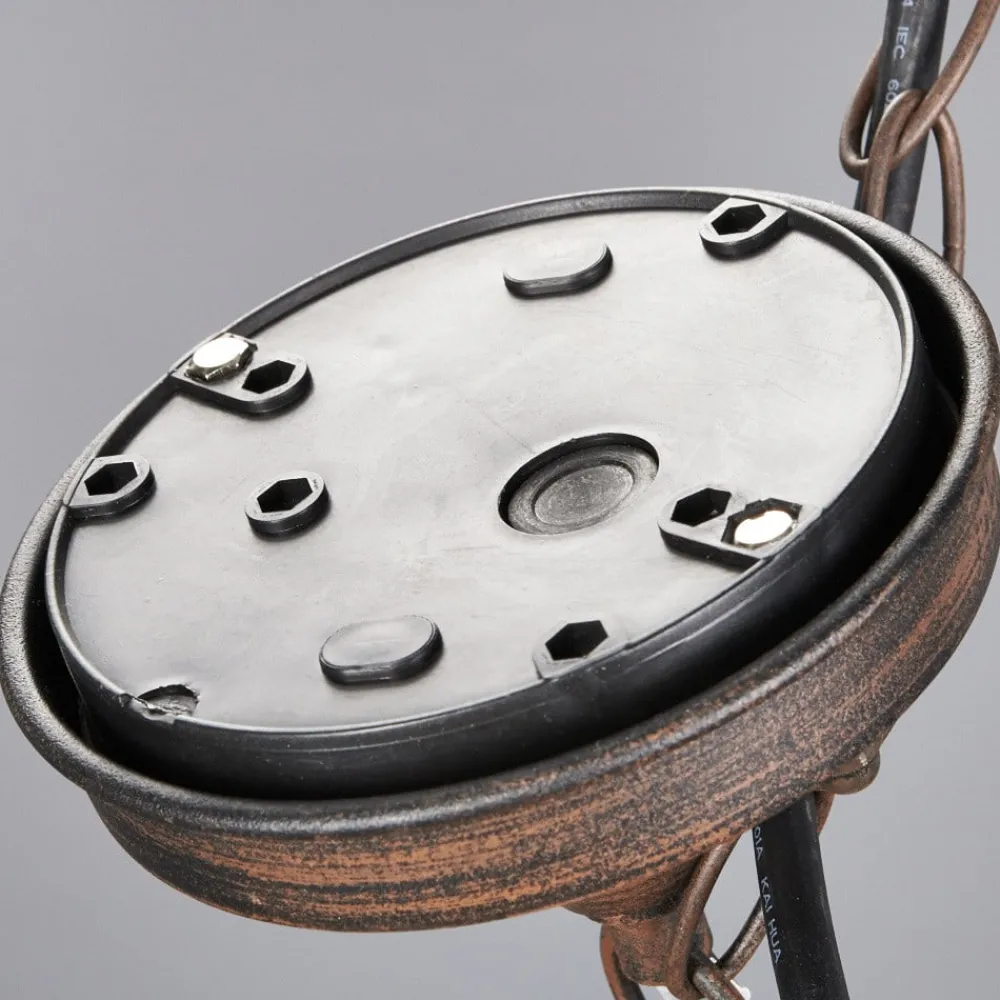 Lindby utendørs pendellampe Eddie, rust, metall, IP44, E27| Pendellamper Utendørs