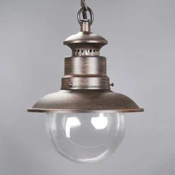 Lindby utendørs pendellampe Eddie, rust, metall, IP44, E27| Pendellamper Utendørs