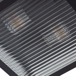 Lindby utendørs taklampe Bolgar, svart, metall, glass Sale