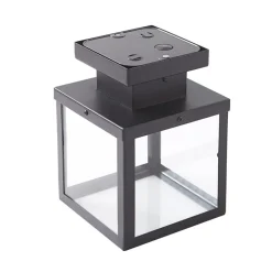 Lindby utendørs taklampe Mandus, svart, stål, 22 cm| Terrassebelysning|Taklamper Utendørs