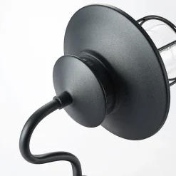 Lindby utendørs vegglampe Kyan, høyde 40 cm, svart, IP44, E27| Terrassebelysning|Vegglamper Utendørs