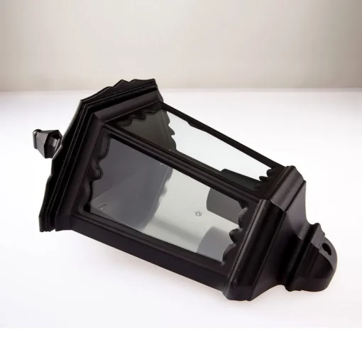 Lindby utendørs vegglampe Lieva, høyde 44 cm, svart, glass Hot