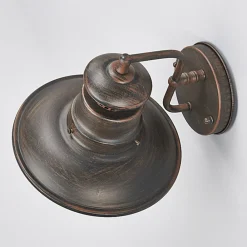 Lindby utendørs vegglampe Eddie, rustfarget, metall, IP44, E27 Sale