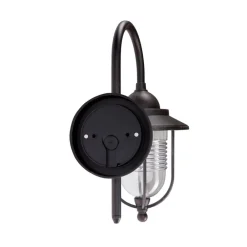 Lindby utendørs vegglampe Meret, høyde 37 cm, rustfarget, aluminium| Terrassebelysning|Vegglamper Utendørs