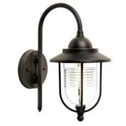 Lindby utendørs vegglampe Meret, høyde 37 cm, rustfarget, aluminium| Terrassebelysning|Vegglamper Utendørs