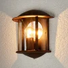 Lindby utendørs vegglampe Maelis, rustbrun, metall, 27 cm, E27 New