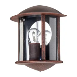 Lindby utendørs vegglampe Maelis, rustbrun, metall, 27 cm, E27 New