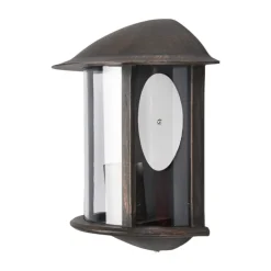 Lindby utendørs vegglampe Maelis, rustbrun, metall, 27 cm, E27 New