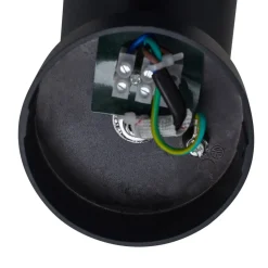 Lindby utendørs vegglampe Heulo, Ø 10,5 cm, røykgrå, sensor| Vegglamper Med Sensor|Utebelysning Med Sensor