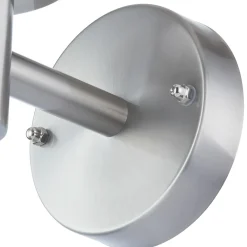 Lindby utendørs vegglampe Djori, aluminiumfarget, stål, E27| Terrassebelysning|Vegglamper Utendørs