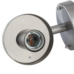 Lindby utendørs vegglampe Djori, aluminiumfarget, stål, E27| Terrassebelysning|Vegglamper Utendørs