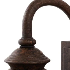 Lindby utendørs vegglampe Zayn, rustfarget, glass, IP23| Terrassebelysning|Vegglamper Utendørs