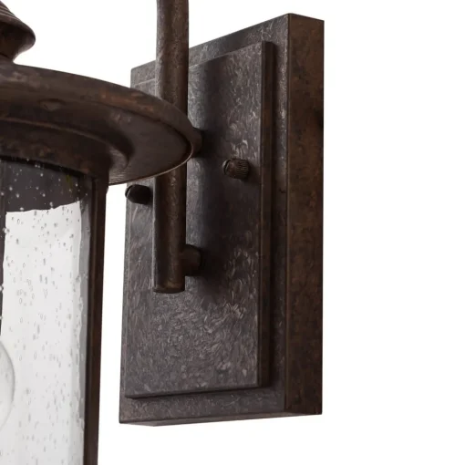 Lindby utendørs vegglampe Zayn, rustfarget, glass, IP23| Terrassebelysning|Vegglamper Utendørs