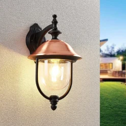 Lindby utendørs vegglampe Clint, pendel, saltvannsresistent, E27| Terrassebelysning|Vegglamper Utendørs