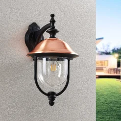 Lindby utendørs vegglampe Clint, pendel, saltvannsresistent, E27| Terrassebelysning|Vegglamper Utendørs