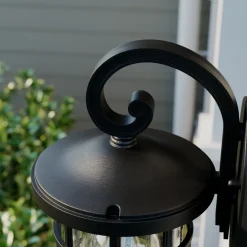 Lindby utendørs vegglampe Ankea, svart, høyde 28 cm, IP23, E27| Vegglamper Utendørs