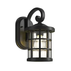 Lindby utendørs vegglampe Ankea, svart, høyde 28 cm, IP23, E27| Vegglamper Utendørs